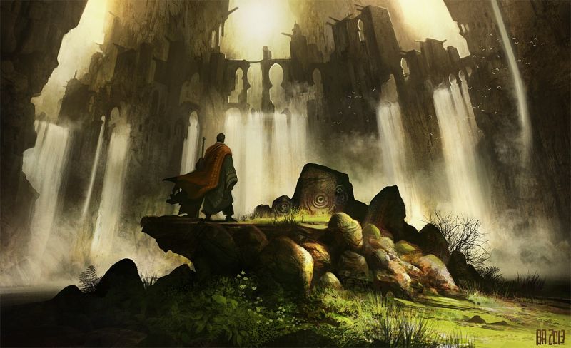 muži, slunečnímu záření, fantasy umění, Skála, umělecká díla, jeskyně muži, slunečnímu záření, fantasy umění, Skála, umělecká díla, jeskyně