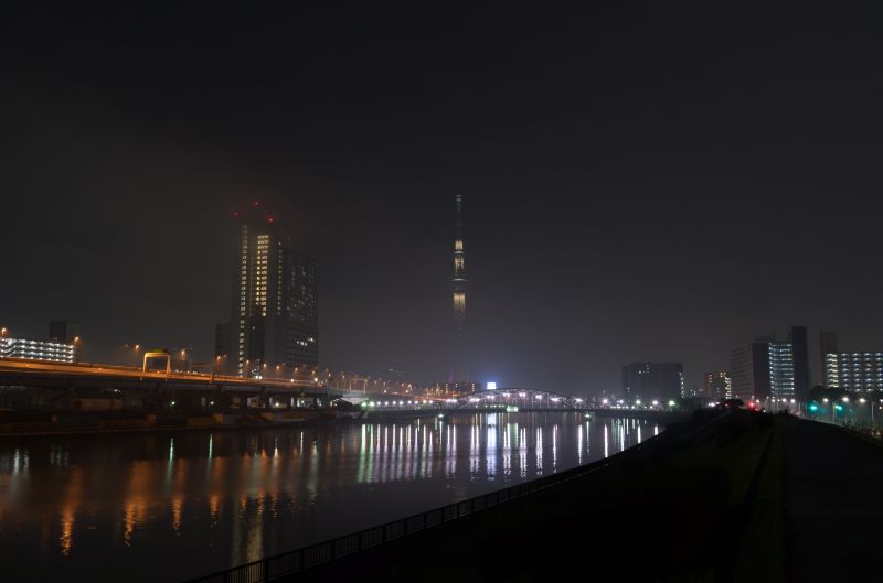 Japan,by,bybilledet,nat,arkitektur,afspejling