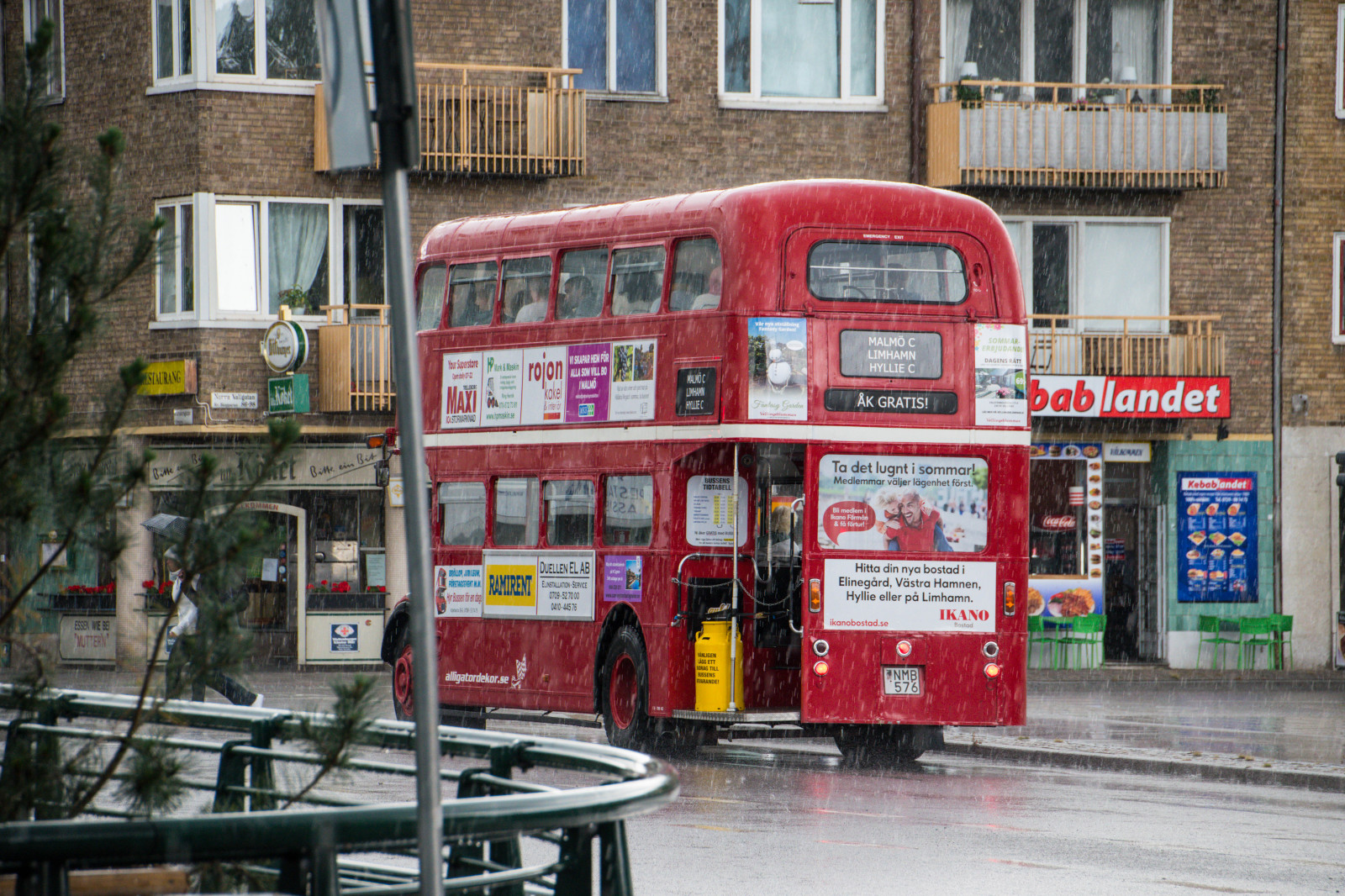 jídlo, ulice, vozidlo, hudba, Švédsko, doprava, dvojpatrový autobus, Sverige, centrum, autobus, festival, sk nel n, se, Malmo, Malm Festivalen, musik, dubbeld ckare, políbit, urban area, veřejná doprava