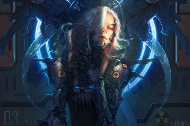 Praca plastyczna, fantastyka naukowa, Cyborg, Cyberpunk Praca plastyczna, fantastyka naukowa, Cyborg, Cyberpunk