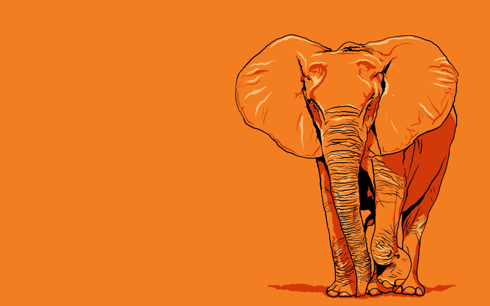 illustrazione, cartone animato, elefante, mammifero, vertebrato, savana, elefanti e mammut