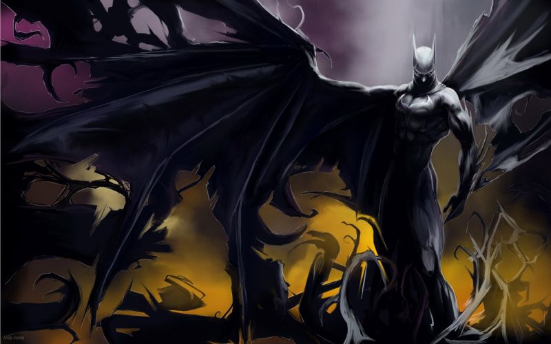 anime, Bat-man, démon, DC Comics, ilustrace, mytologie anime, Bat-man, démon, DC Comics, ilustrace, mytologie