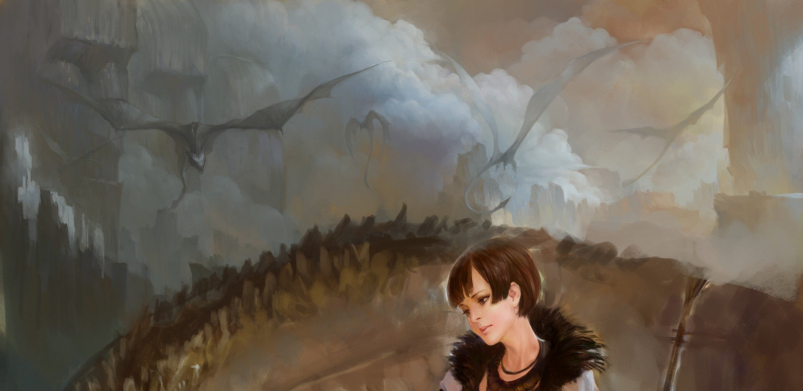 1920x935 픽셀, 용, 판타지 아트