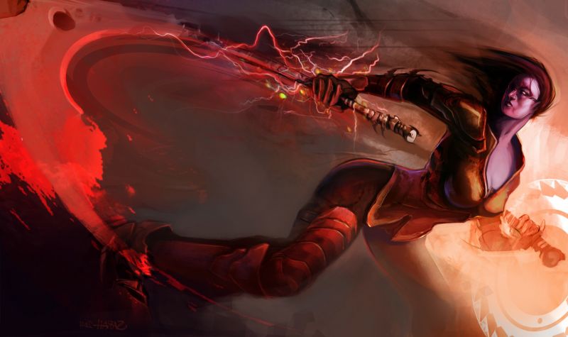 fantasy umění, anime, Červené, umělecká díla, tma, ilustrace fantasy umění, anime, Červené, umělecká díla, tma, ilustrace