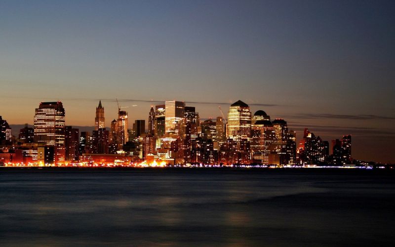 sunset, sea, city, cityscape, night, water sunset, sea, city, cityscape, night, water