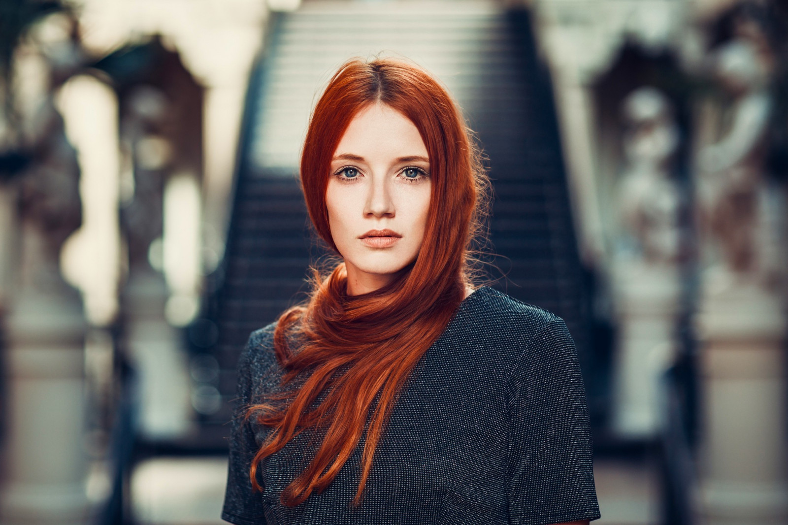 Yüz, Kadınlar, Kızıl saçlı, Model, portre, kırmızı, moda, saç, kürk, Giyim, Kafa, renk, kız, güzellik, Kadın, Bayan, saç modeli, 2048x1365 piksel, Portre fotoğrafı, fotoğraf çekimi, kahverengi saç