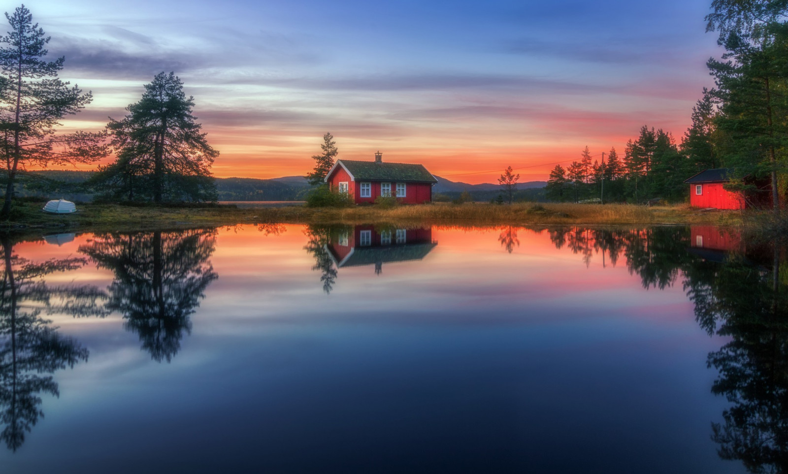 Wallpaper : landscape, sunset, lake, nature, reflection, photography ...