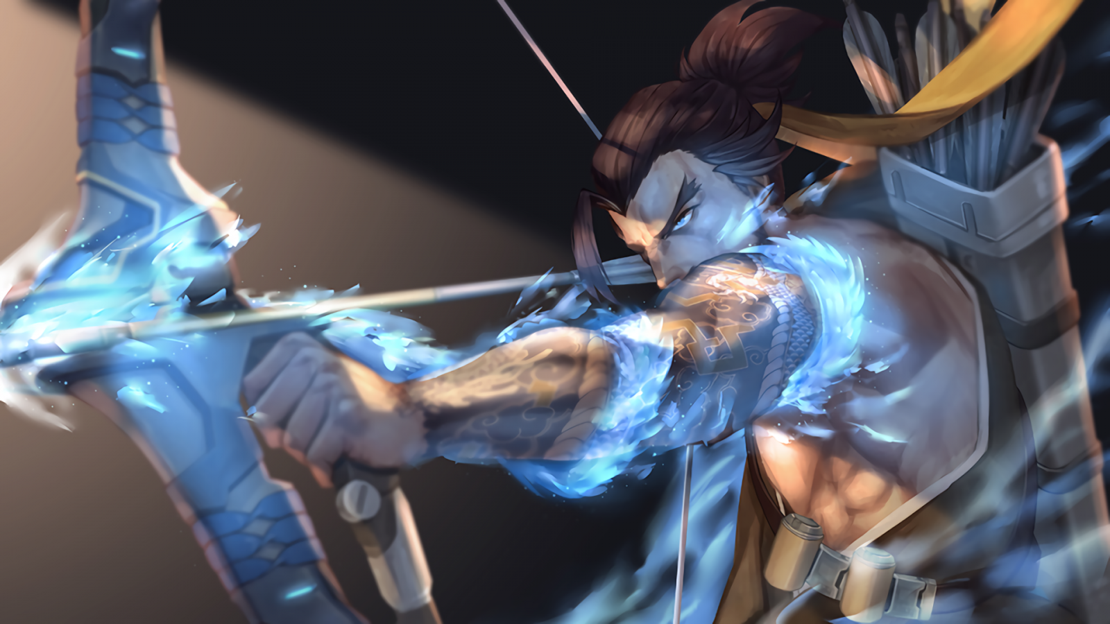 anime, Overwatch, Hanzo Overwatch, Blizzard Entertainment, stroj, komiks, Hanzo Shimada, Hanzo, kostým, Snímek obrazovky, 1920x1080 px
