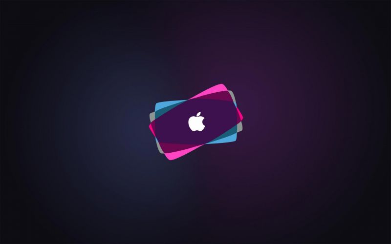 minimalizmus, logo, márka, Apple Inc, lila, alak minimalizmus, logo, márka, Apple Inc, lila, alak