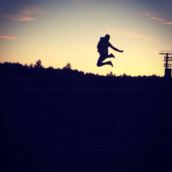 sunset, sky, jumping, silhouette, sunrise, sports