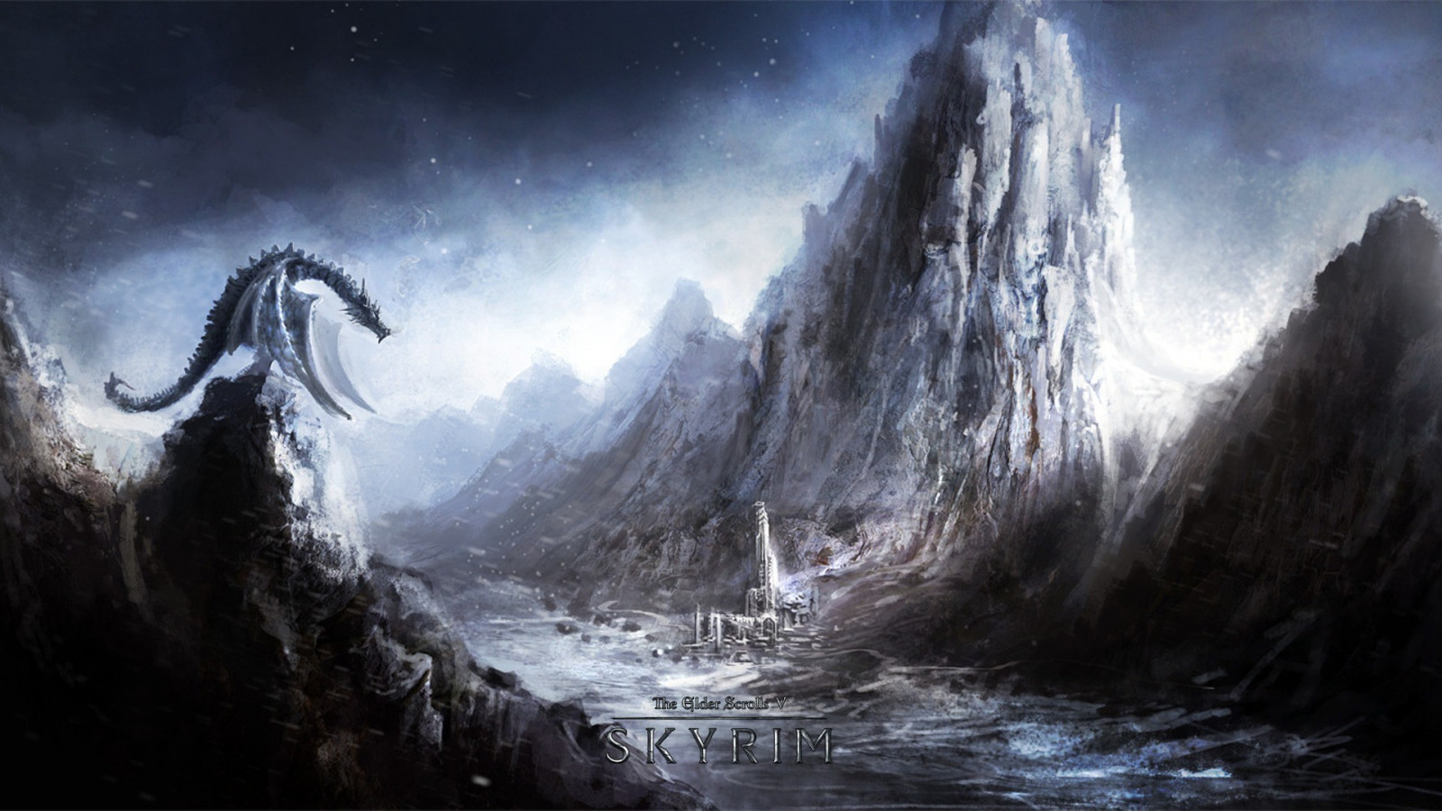 Videospel, The Elder Scrolls V: Skyrim, spökskepp, våg, skärmdump, 1920x1080 px, atmosfärs fenomen, dator tapet, geologiska fenomen