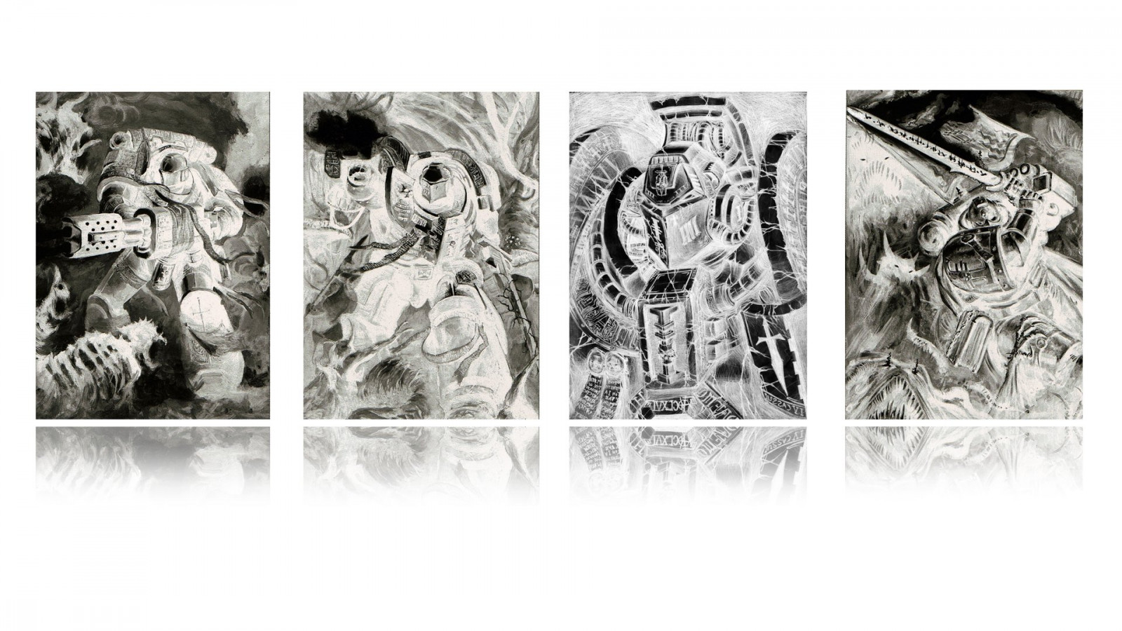 1920x1080 px, akce, temný, fantazie, fi, bojování, sci, válka, Warhammer, bojovník