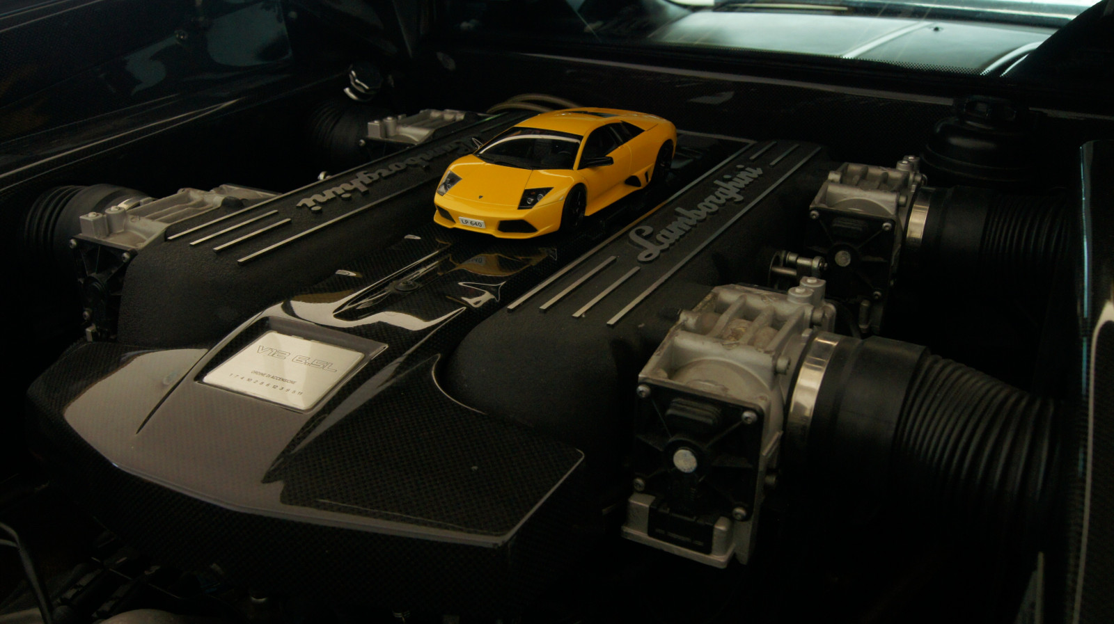 Wallpaper engines, sports car, Murcielago, engine, supercar, land vehicle