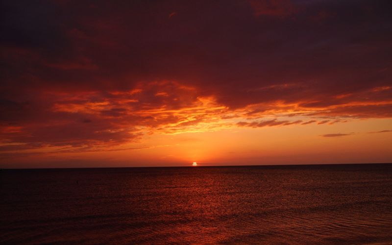 2560x1600 px,mer,le coucher du soleil