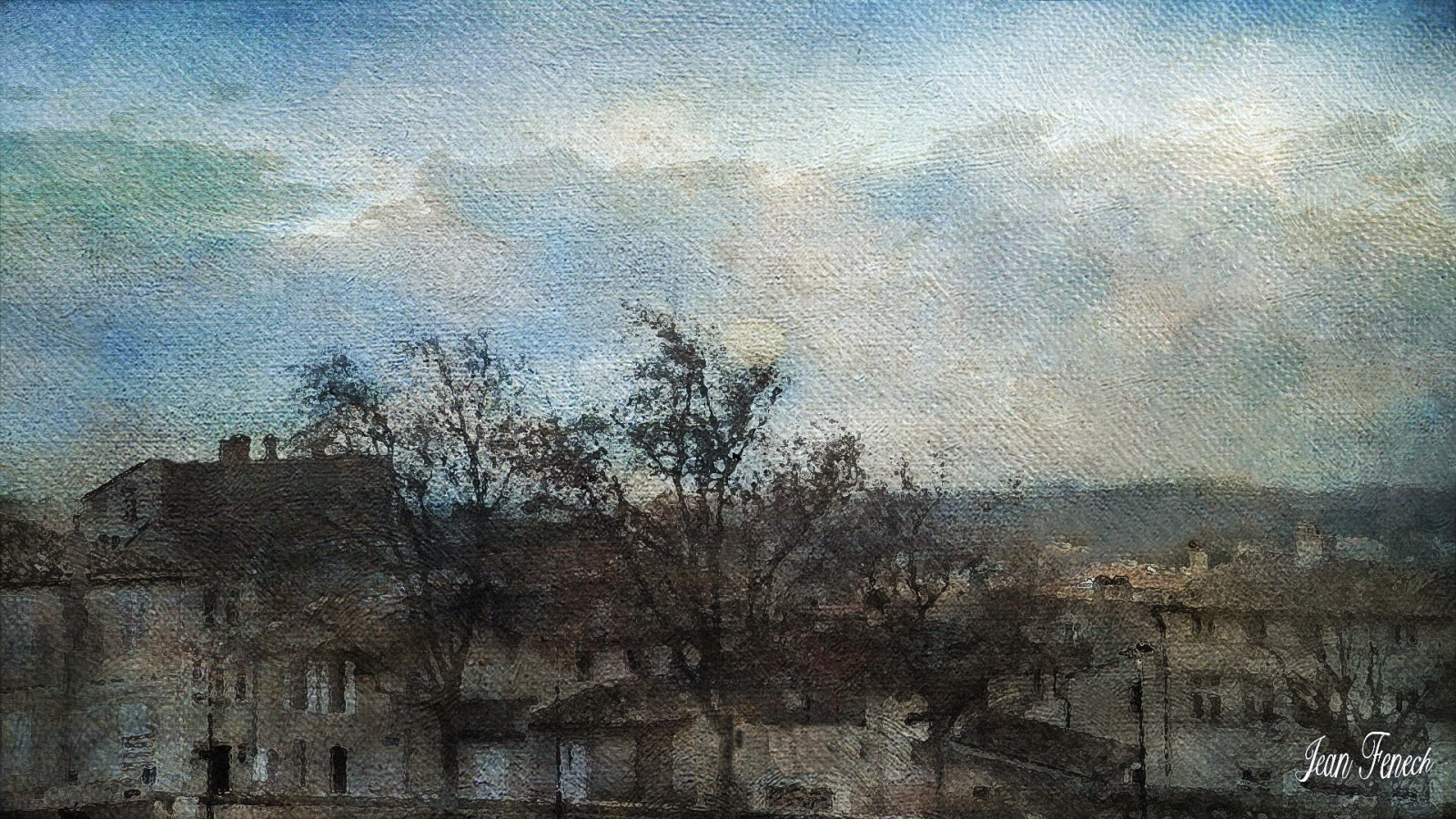 stromy, krajina, malování, nebe, stěna, umělecká díla, mraky, Cestovní ruch, večer, ráno, textura, horizont, město, atmosféra, panoráma, Francie, Evropa, Avignon, UMĚNÍ, mrak, strom, impresionismus, malovat, domy, střechy, ciel, mraky, ville, textury, tourisme, arbres, Vaucluse, meteorologický jev, akvarel barvy, impresionista, kraj, jev, impressionnisme, Maisons, panoramique, toits, impur, visual arts