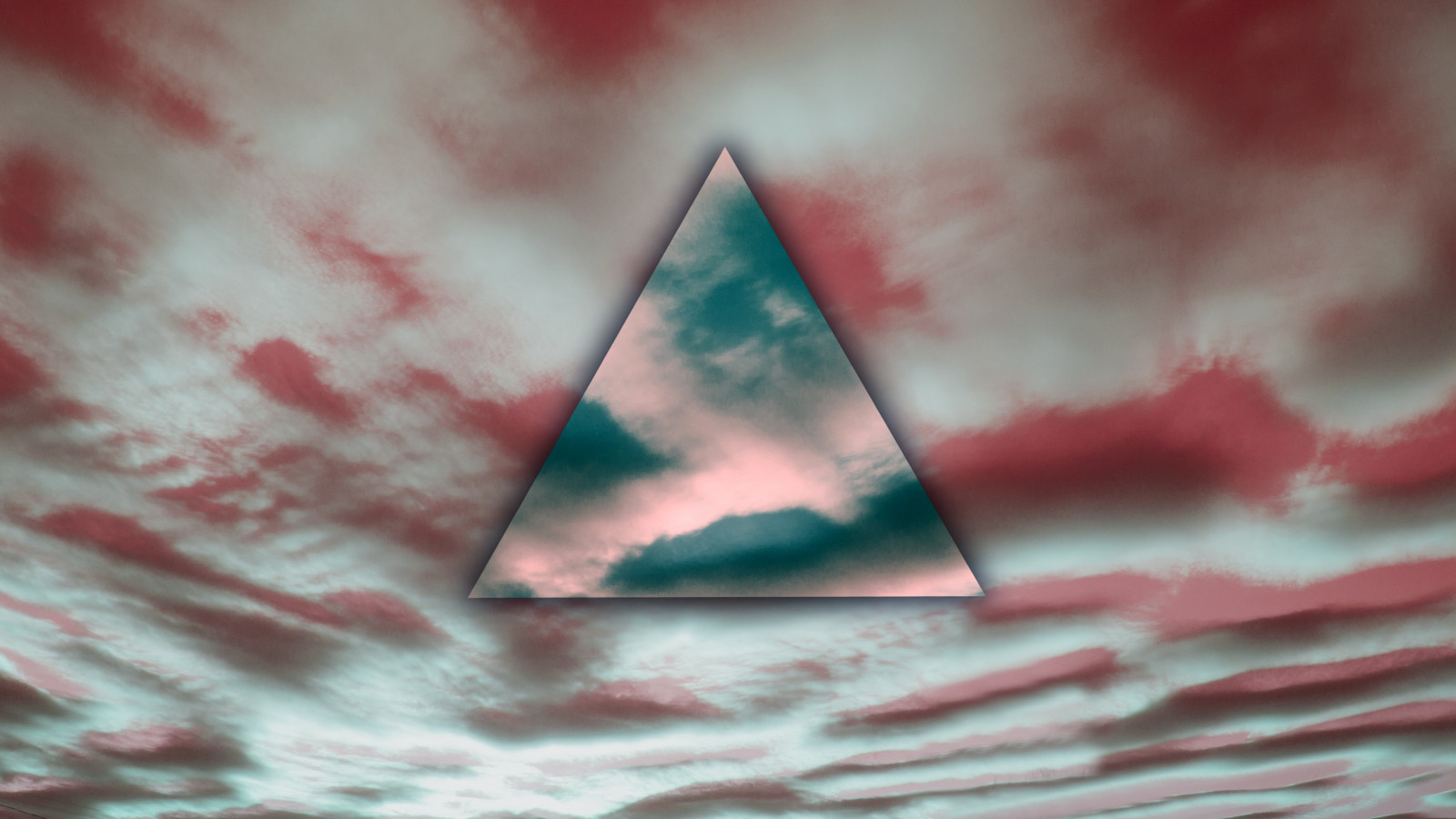 Červené, nebe, trojúhelník, textura, barva, mrak, tvar, čára, počítač tapeta, 5184x2916 px