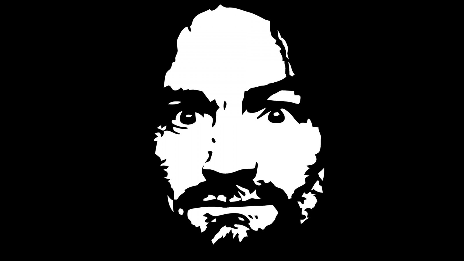 illustrazione, monocromo, silhouette, logo, musicista, 2015, marca, bianco e nero, fotografia in bianco e nero, font, charles manson, autore