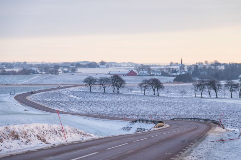 krajina, sníh, zima, svítání, led, ráno
