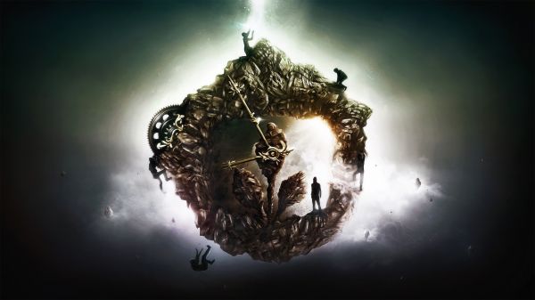 night,reflection,darkness,screenshot,digital art,clocks