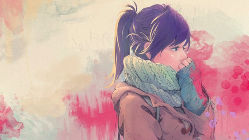 výkres, ilustrace, anime, anime dívky, růžový, romantika výkres, ilustrace, anime, anime dívky, růžový, romantika