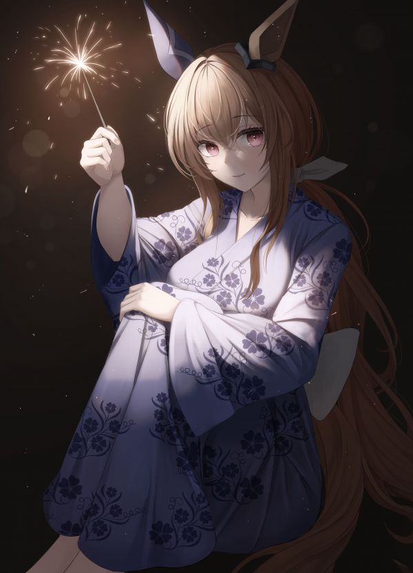 fan art,artwork,digital art,kimono,Japanese kimono,Admire Vega Uma Musume