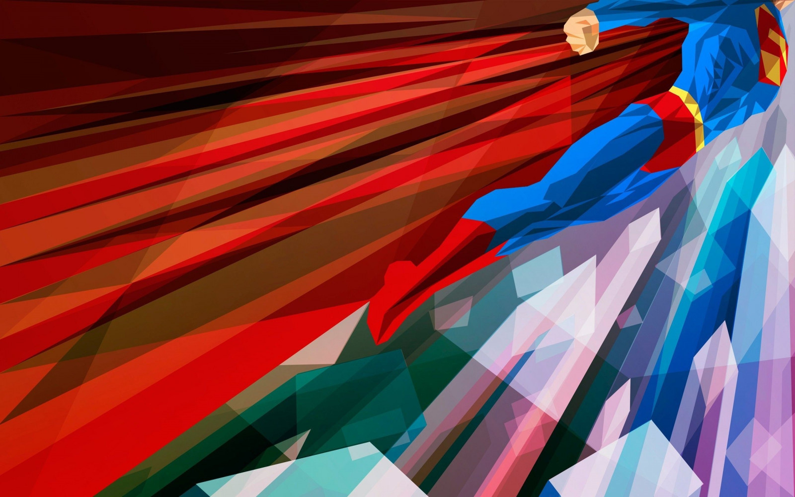 Fond d'écran illustration, rouge, bleu, drapeau, Superhéros