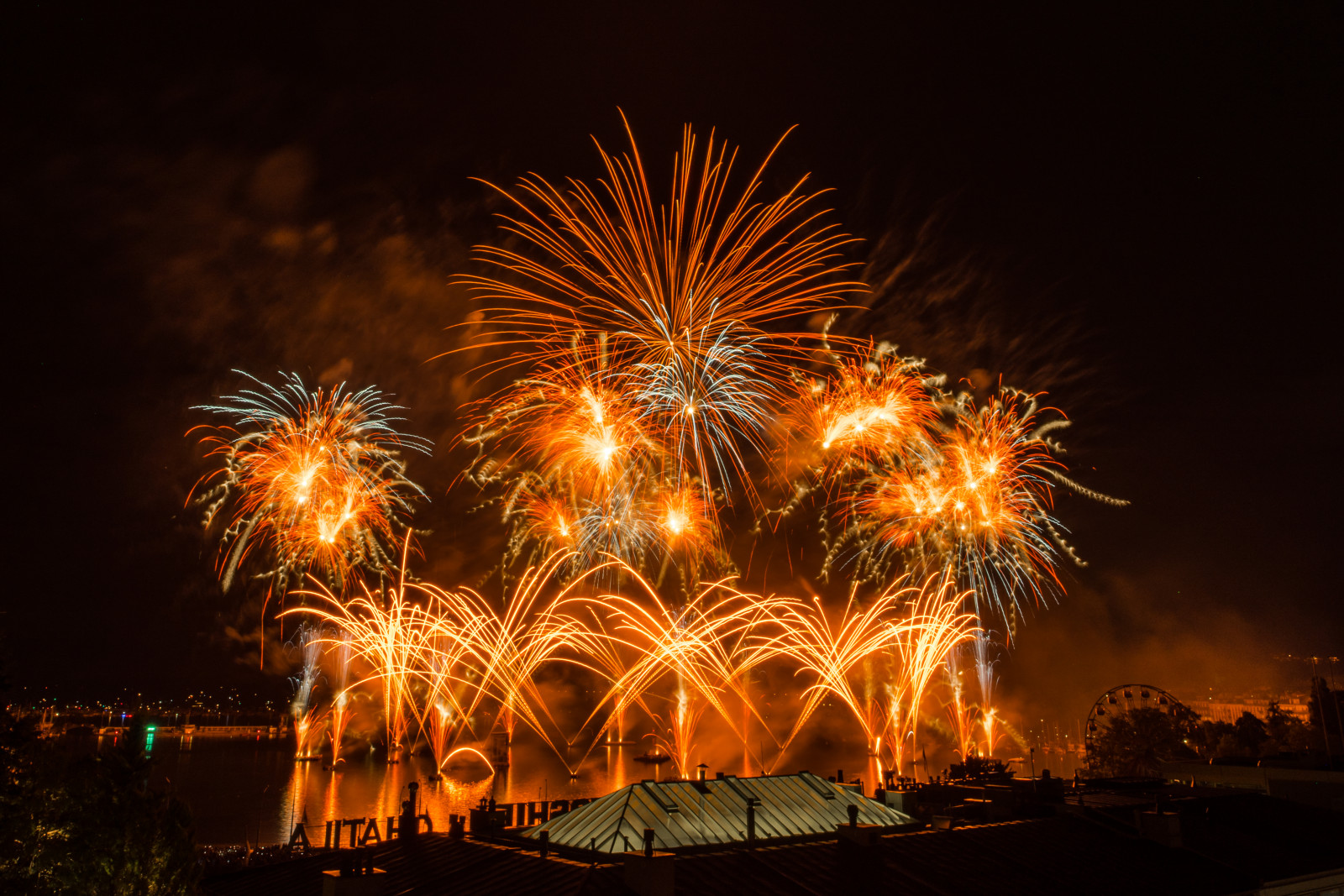 ohňostroj, událost, noc, nebe, Atmosféra Země, explosive material, festival, slavnost, Nový Rok, tma, odraz, public event, Nový rok, půlnoc, rekreace, večer, počítač tapeta