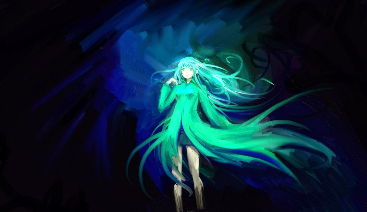 anime, Anime piger, røg, blå, flamme, mørke, vinge, computer tapet, fraktale kunst