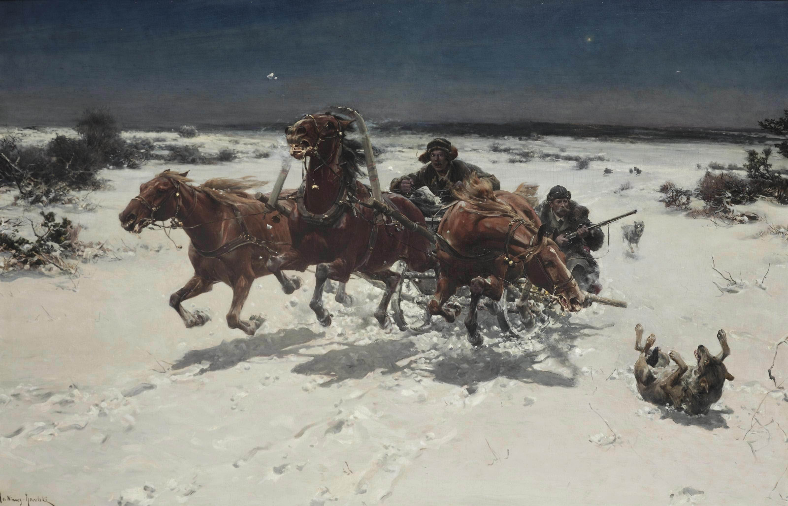Alfred Kowalski Wierusz, klassisk kunst, Polere