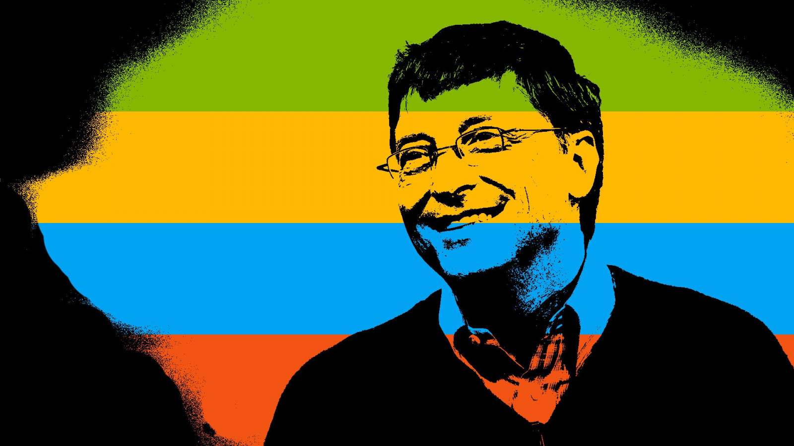illustration, silhuet, berømthed, tegneserie, Bill Gates