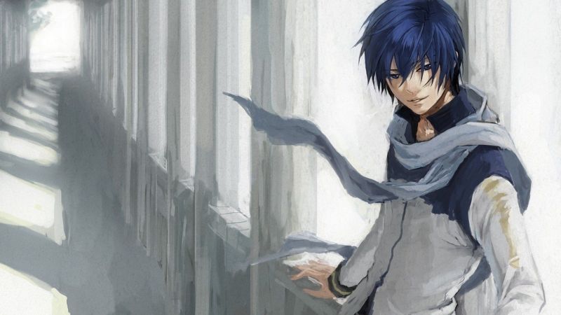 anime, modrý, fan art, Snímek obrazovky, kostým, skica anime, modrý, fan art, Snímek obrazovky, kostým, skica