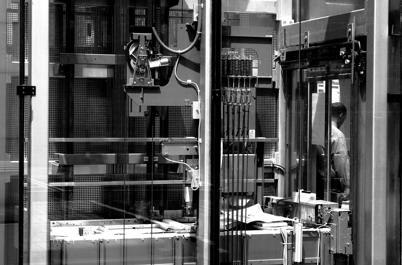 Černá, černobílý, okno, město, ulice, městský, budova, Paříž, metropole, Noir, infrastruktura, Street View, litovat, noiretblanc, blackandwithe, photoderue, urbanarte, paris13, photopascalcolin, urban area, Černý a bílý, monochromatické fotografování, stroje, Ascenceur