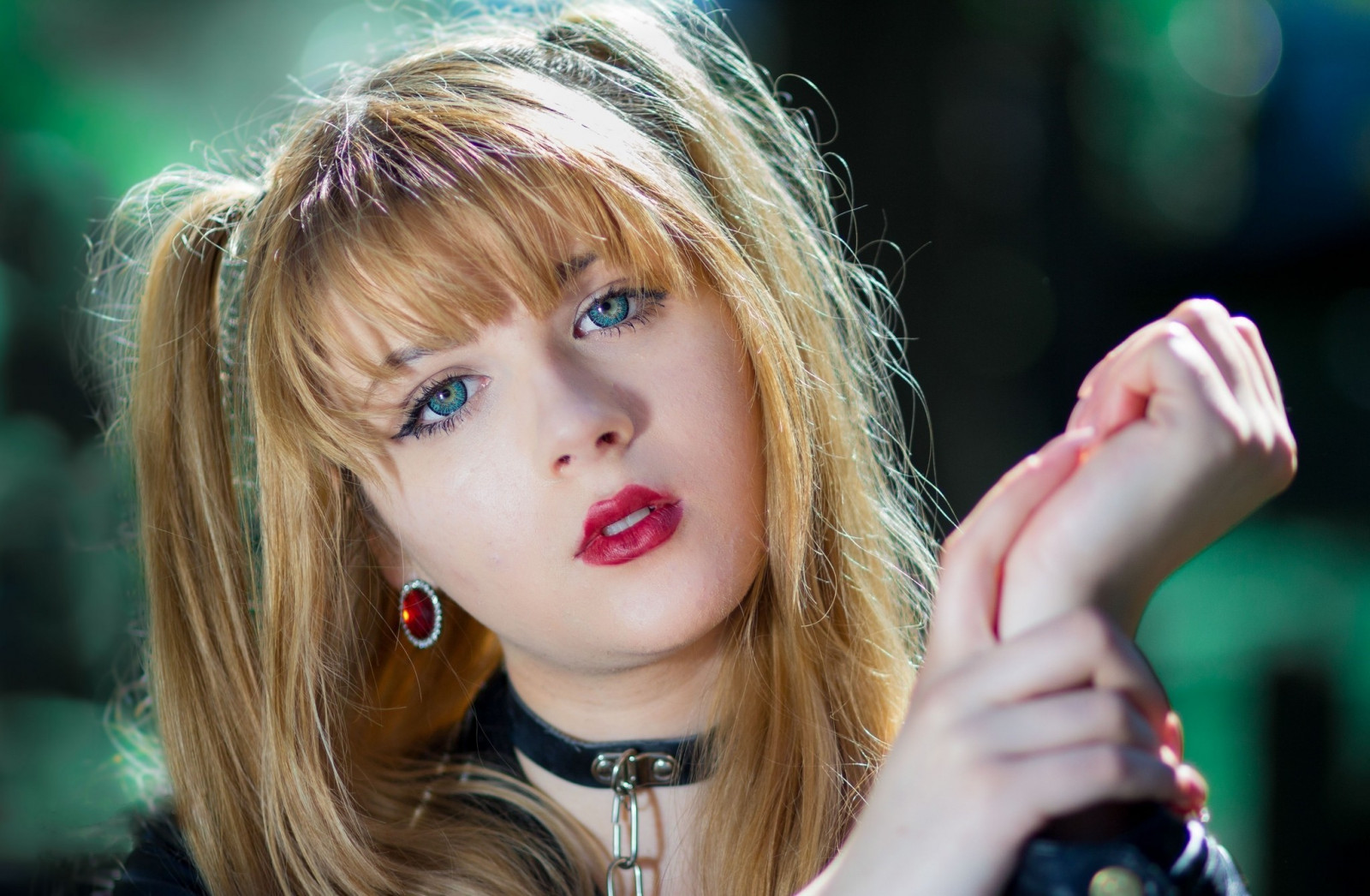 tvář, ženy, model, portrét, fotografování, zpěvák, modrý, móda, vlasy, nos, obojky, Osoba, kůže, hlava, zpěv, barva, dítě, dívka, krása, usměj se, oko, dáma, zábava, blond, účes, mimika, orgán, zblízka