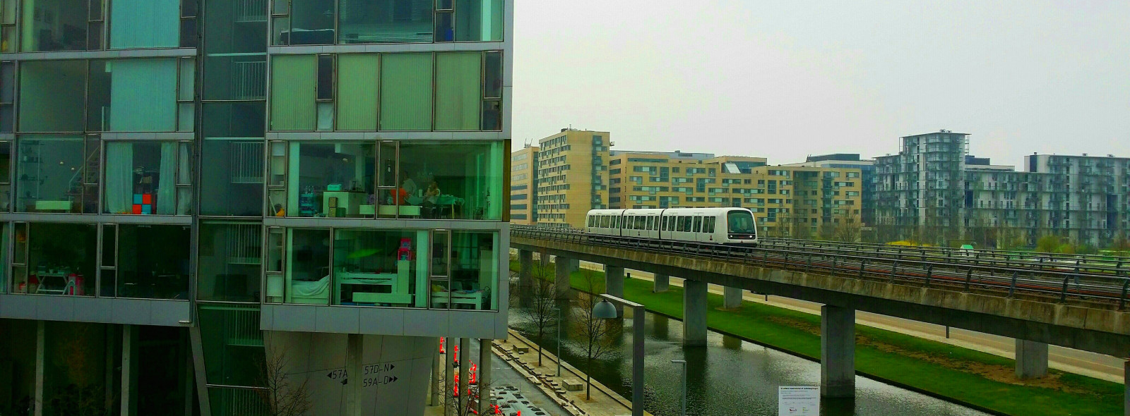 by, vinduer, arkitektur, moderne, København, Danmark, metro, offentlig transport