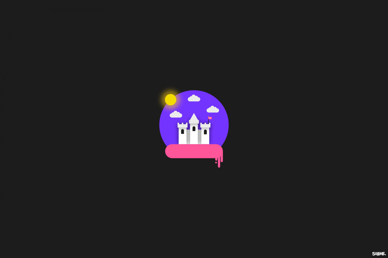 Wallpaper : castle, Flatdesign, minimalism, brightness 1920x1280