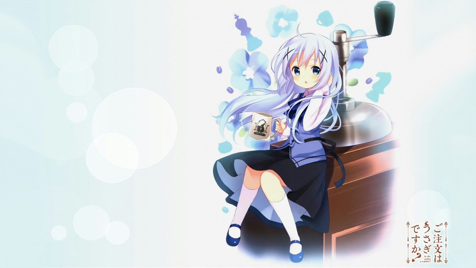 ilustrace, anime, anime dívky, kreslená pohádka, Gochuumon wa Usagi Desu ka, Kafuu Chino, Snímek obrazovky, mangaka