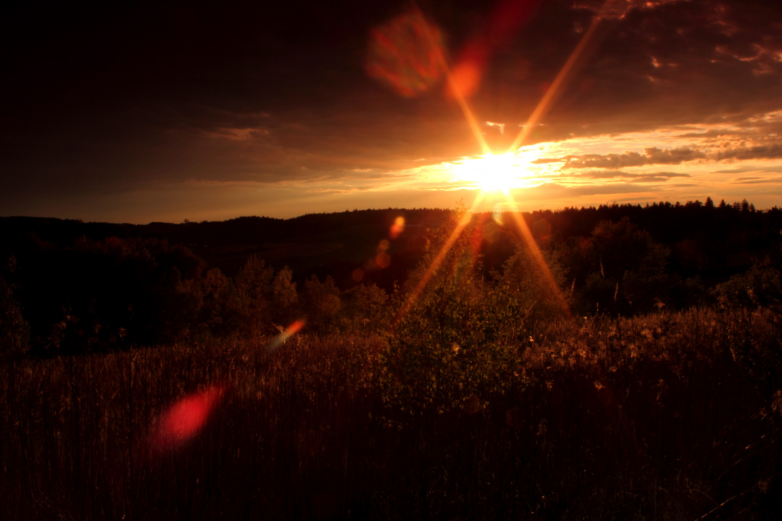 sunlight, landscape, sunset, night, hill, nature, grass, sky, field, clouds, sunrise, evening, morning, Sun, horizon, atmosphere, dusk, light, cloud, rays, tree, dawn, himmel, darkness, sonnenuntergang, wolken, sonne, computer wallpaper, atmosphere of earth, afterglow, astronomical object, geological phenomenon, red sky at morning, meteorological phenomenon, phenomenon, ecoregion