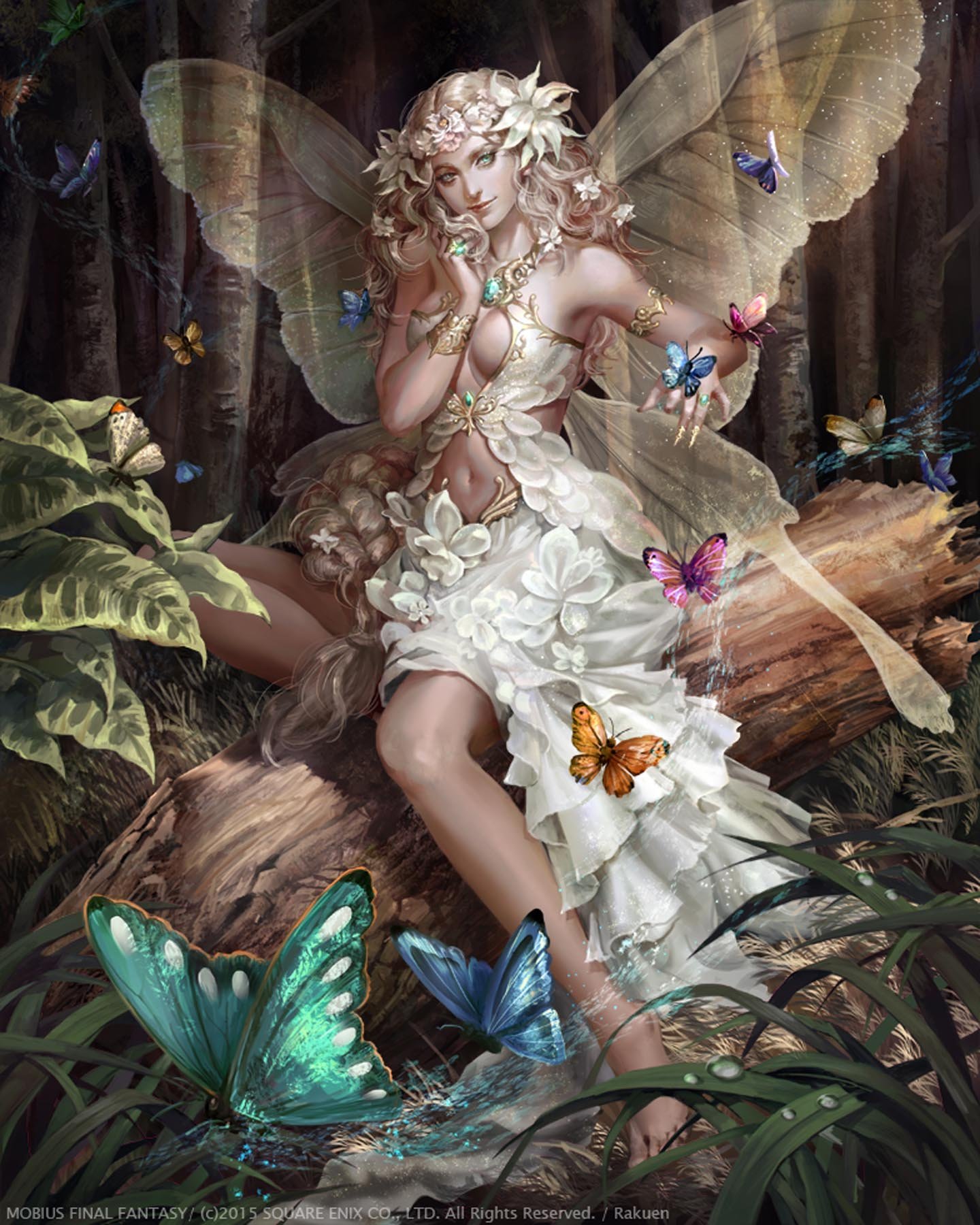 1440x1800 px hermosa belleza mariposa personaje vestir hada fantasía bosque niña cabello largo original