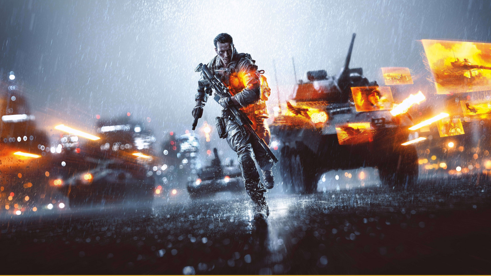 notte, veicolo, da corsa, Battlefield 4, immagine dello schermo, cascatore, gioco pc