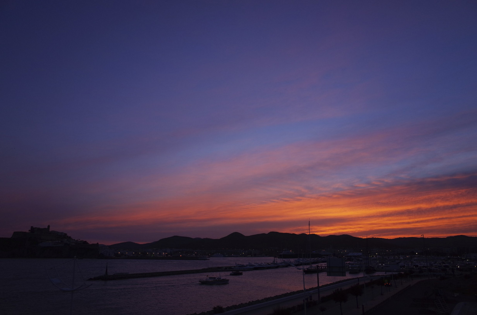 západ slunce, moře, nebe, mrak, ibiza, ricohgr