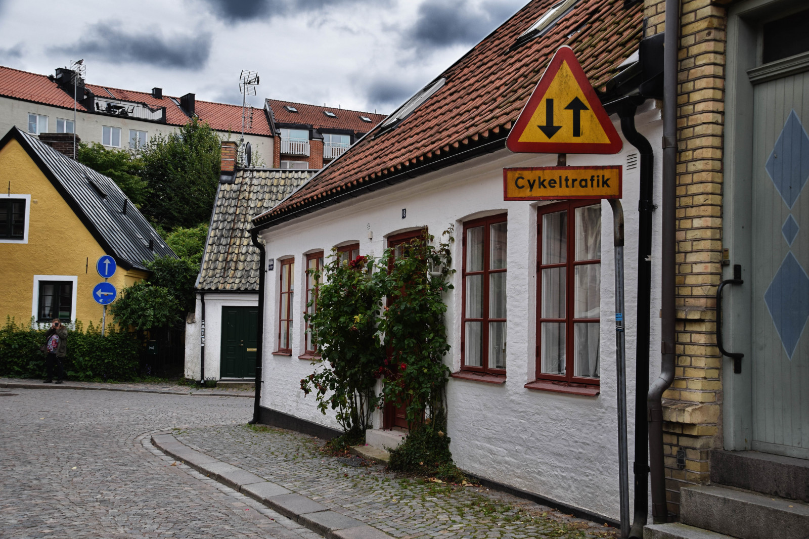 Wallpaper city, street, building, road, house, village, town