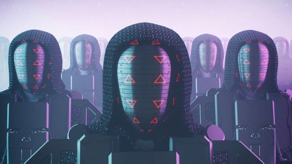 robots,robot,triangle,science fiction,tech,technology