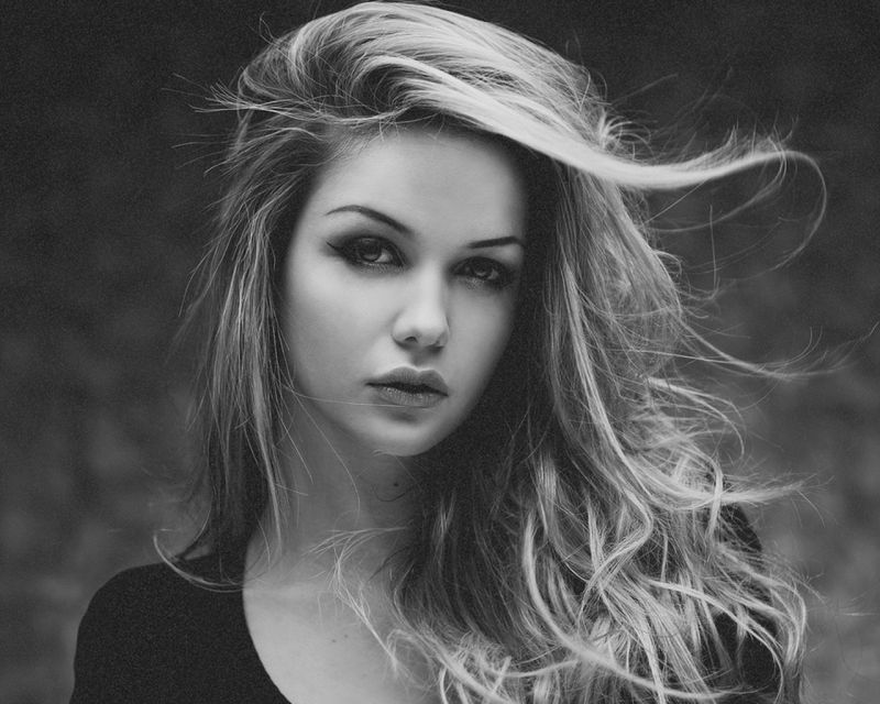 tvář, bílý, Černá, černobílý, model, ženy tvář, bílý, Černá, černobílý, model, ženy
