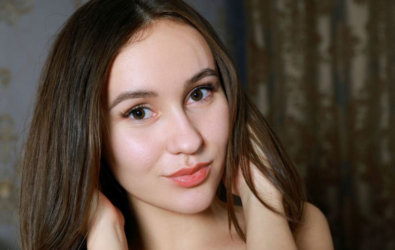 tvář, ženy, model, portrét, dlouhé vlasy, bruneta tvář, ženy, model, portrét, dlouhé vlasy, bruneta