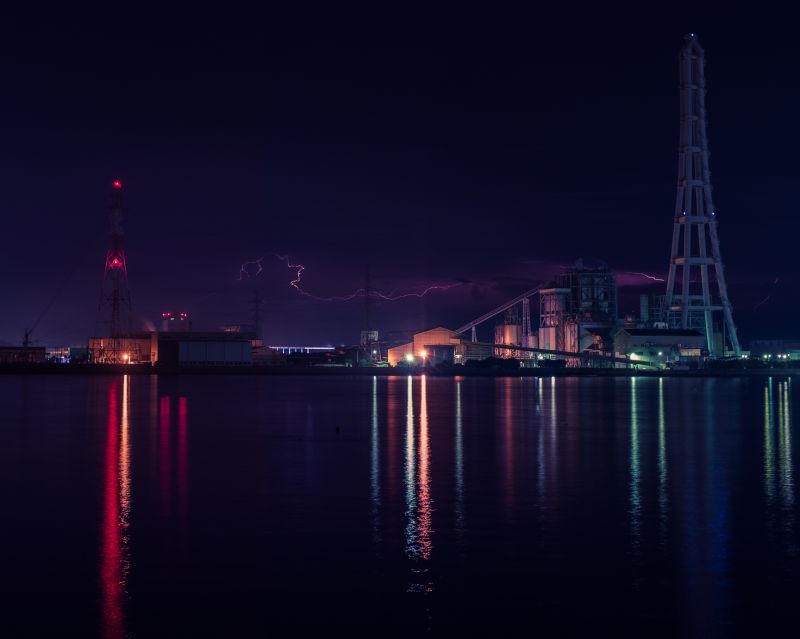 moře,noc,voda,Japonsko,město,panoráma města