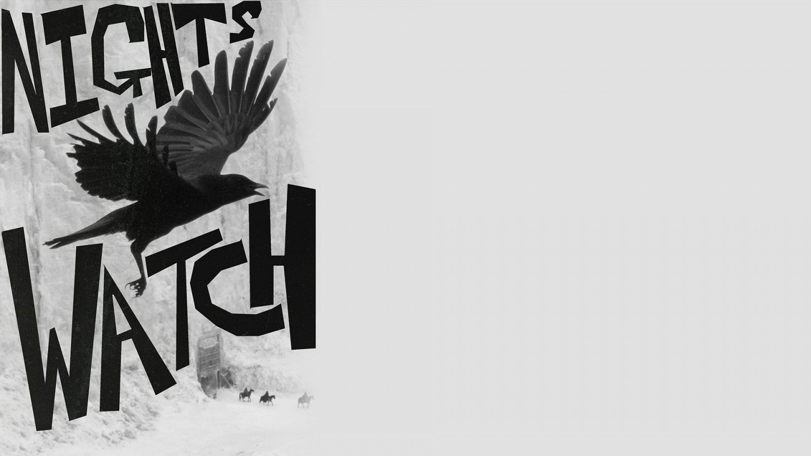 illustration, tekst, logo, grafisk design, ravn, Game of Thrones, mærke, reklame, 1920x1080 px, sort og hvid, monokrom fotografering, skrifttype, Nights Watch