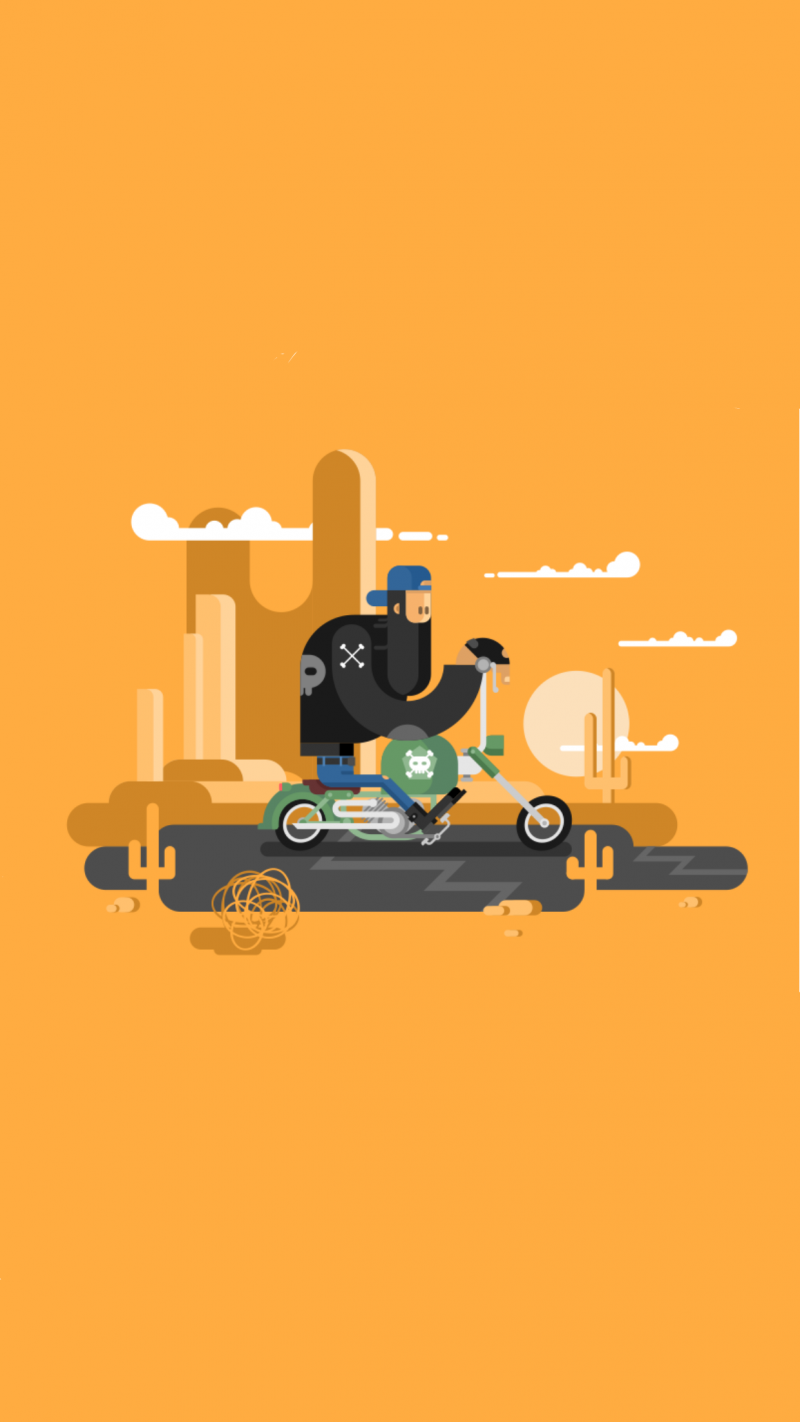 illustratie,minimalisme,voertuig,wapen,spotprent,biker