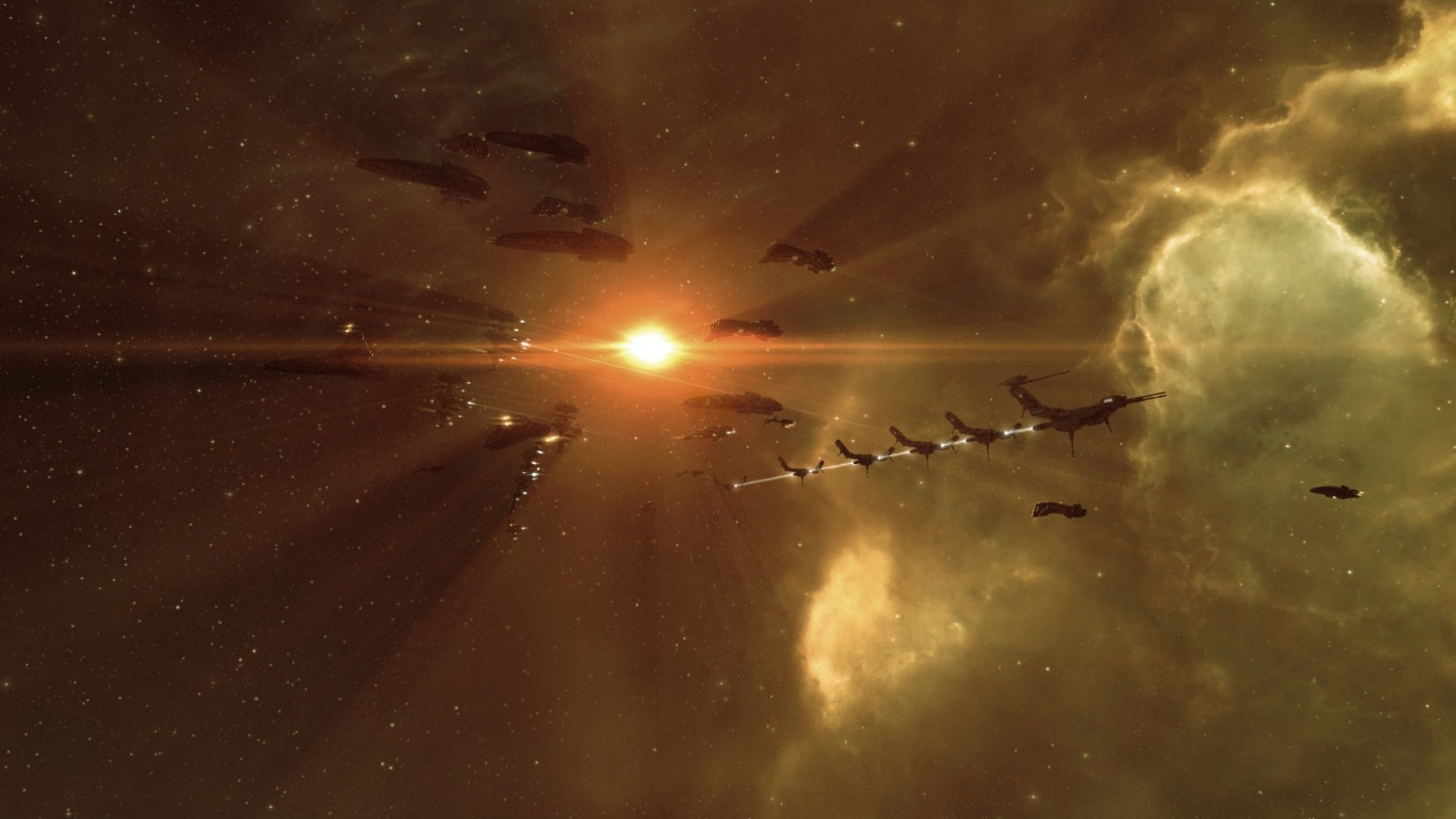 napfény, videójátékok, hely, ég, tudományos-fantasztikus, Nap, ködfolt, űrhajó, légkör, robbanás, világegyetem, csillagászat, EVE Online, screenshot, atmoszférában föld, világűr, égitest
