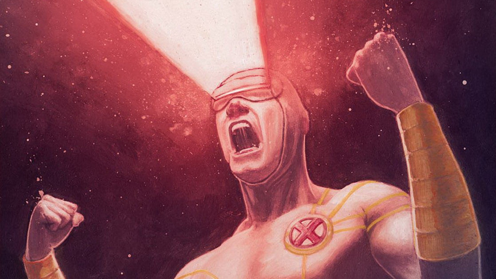 Wallpaper red, X Men, comics, Cyclops, flesh, color, hand, finger