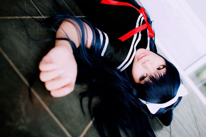 wanita, cosplay, model, anime, hitam, rambut panjang wanita, cosplay, model, anime, hitam, rambut panjang